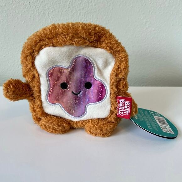 BumBumz Toast with Rainbow Jam Timothy 5" BreakfastBumz Plush Stuffed Toy - Picture 1 of 6